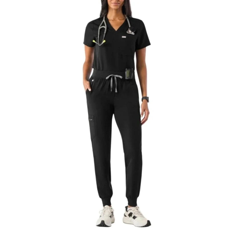 FIGS Zamora Jogger Scrub Pants Mens Black‎ Cargo Medical Uniform Size Small Tall